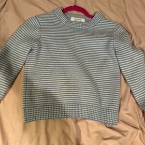 La Ligne Sky Blue and White Striped Sweater